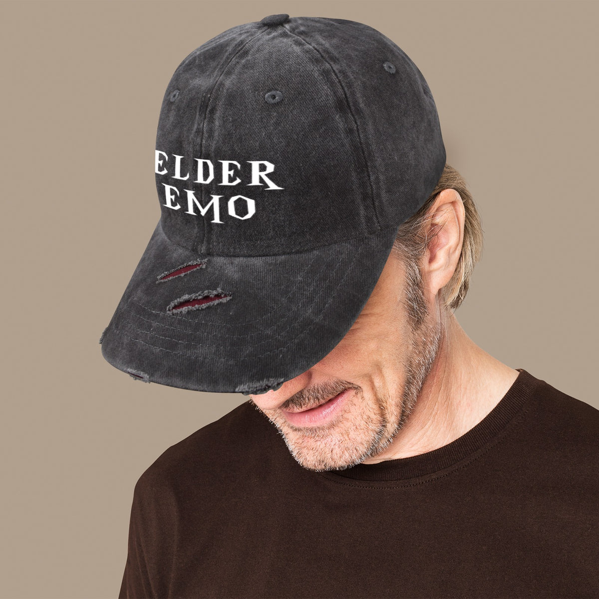Elder Emo Distressed Cap