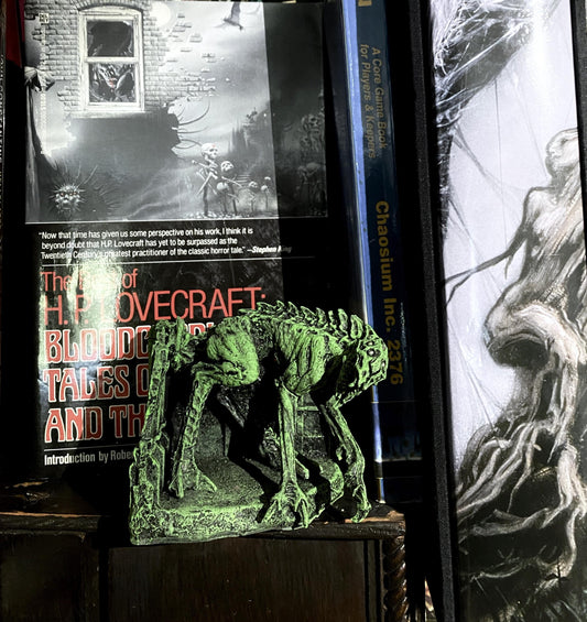 H.P. Lovecraft’s Hound of Tindalos Statue, Hand Painted Sculpture