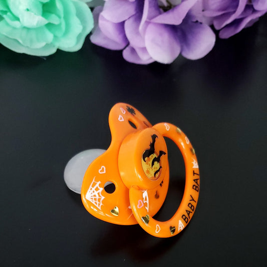 Cute Baby Bat Orange Deco Adult Pacifier - Shadow Threadz Crypt