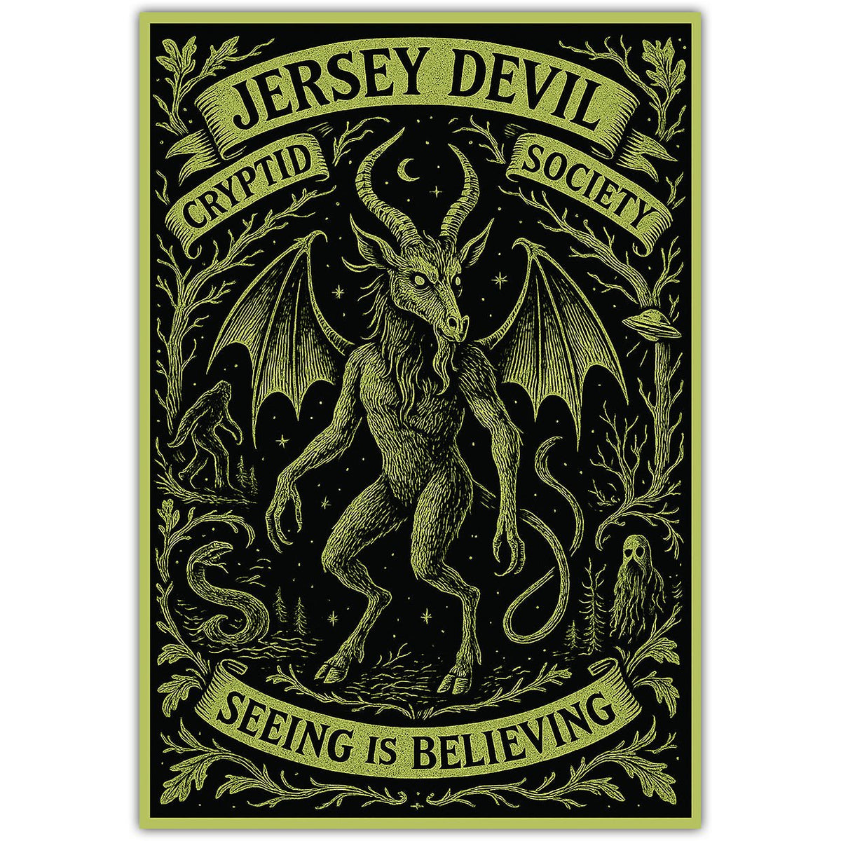 Jersey Devil Cryptid Society Flexible Magnet