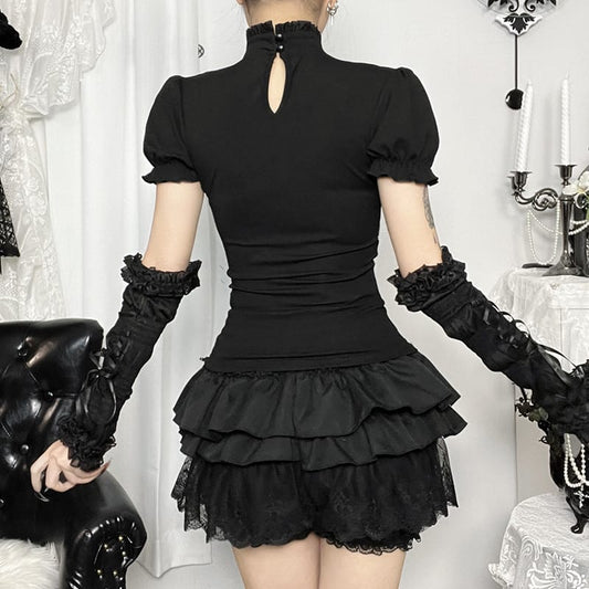 Cathedral Cross Puff Sleeve Top
