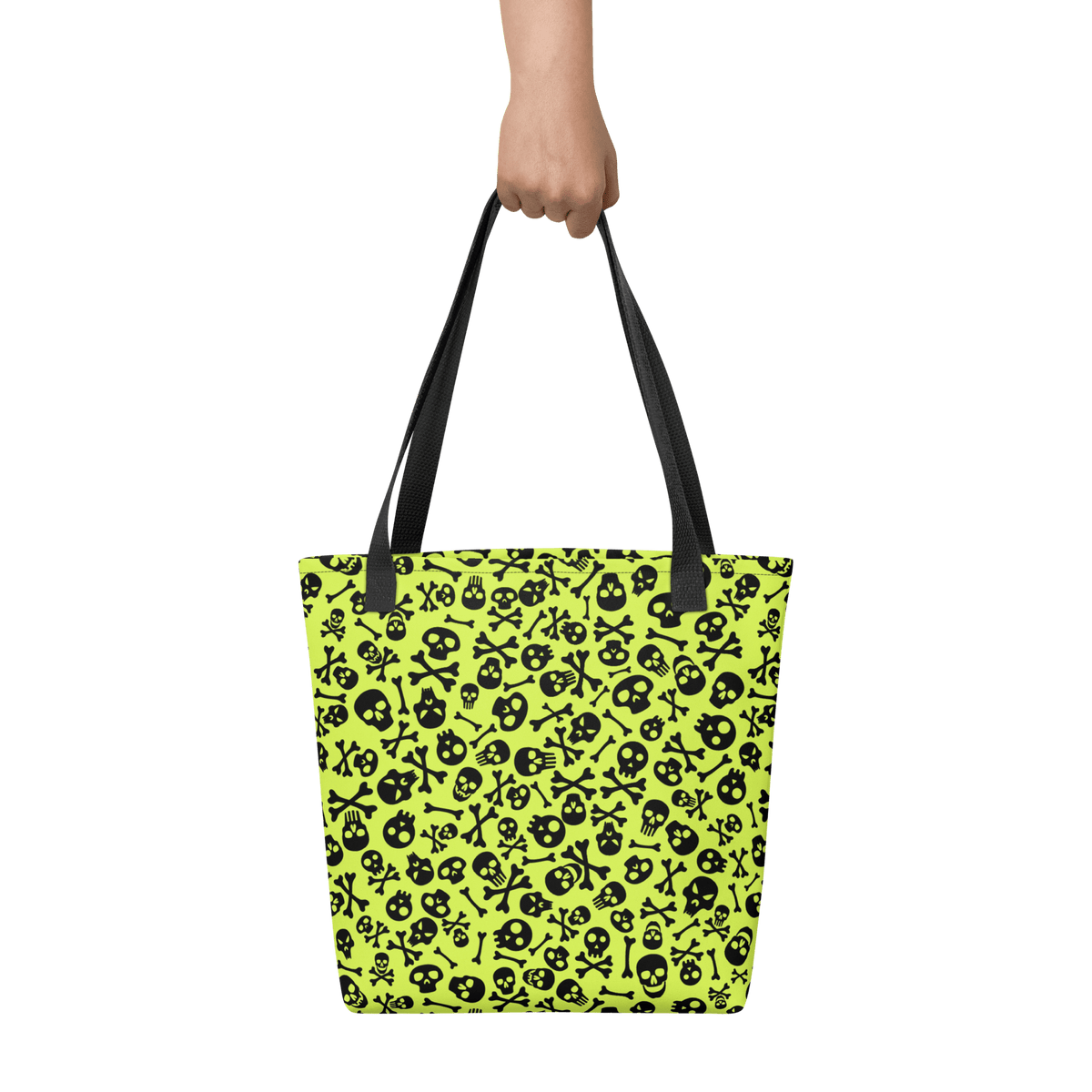 Lime Bones Tote Bag