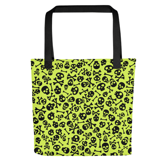 Lime Bones Tote Bag