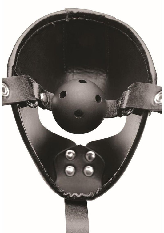 Black Puppy Play Hood + Ball Gag - Shadow Threadz Crypt