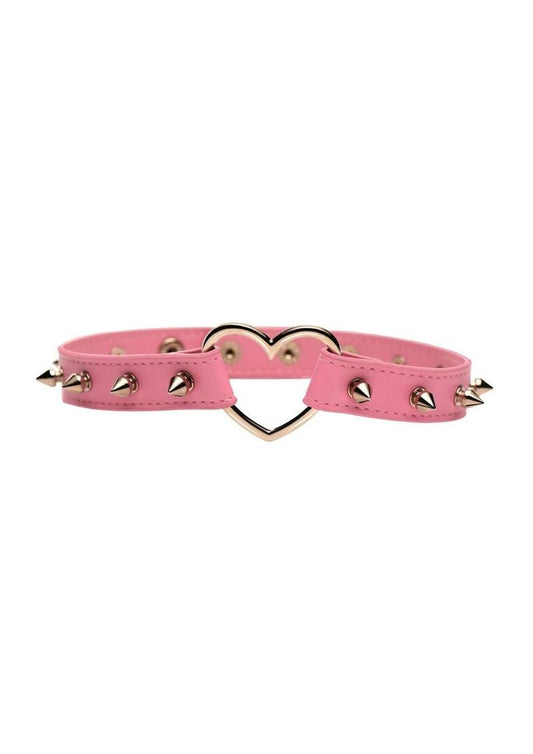 Master Series Spiked Heart Collar - Shadow Threadz Crypt