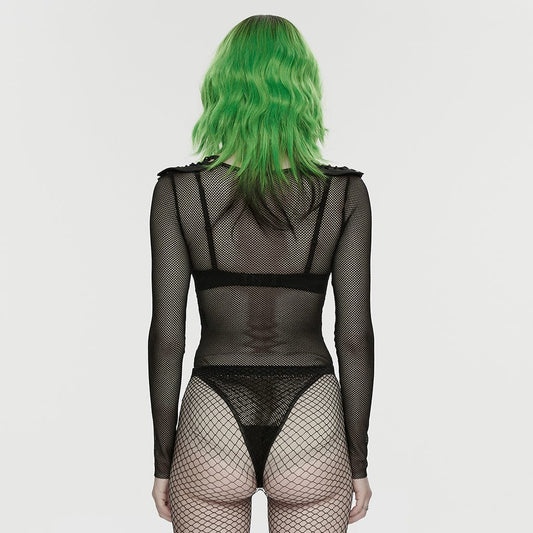 Circuit Armor Sheer Bodysuit detail view