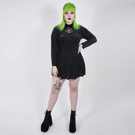 Ashen Heart Collared Short Dress 2