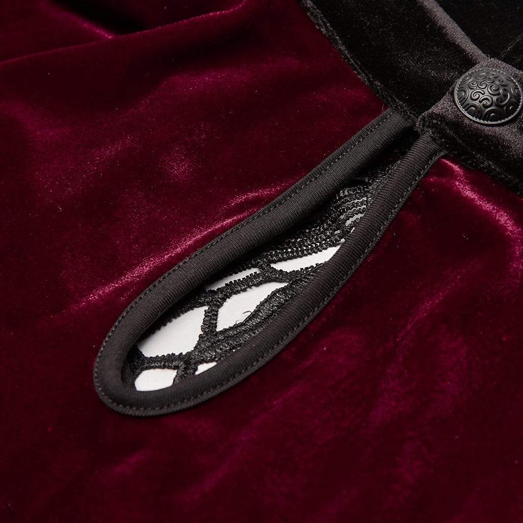 Scarlet Court Collared Velvet Dress 8