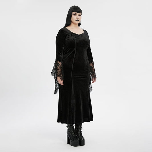 Midnight Herbarium Embroidered Velvet Gown 2