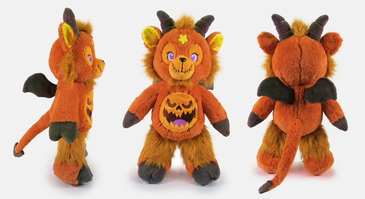 Pumpkin Patch Beelzebear Plushie - Shadow Threadz Crypt