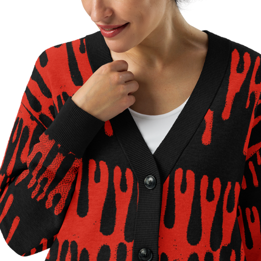 Blood Drip Knit Cardigan
