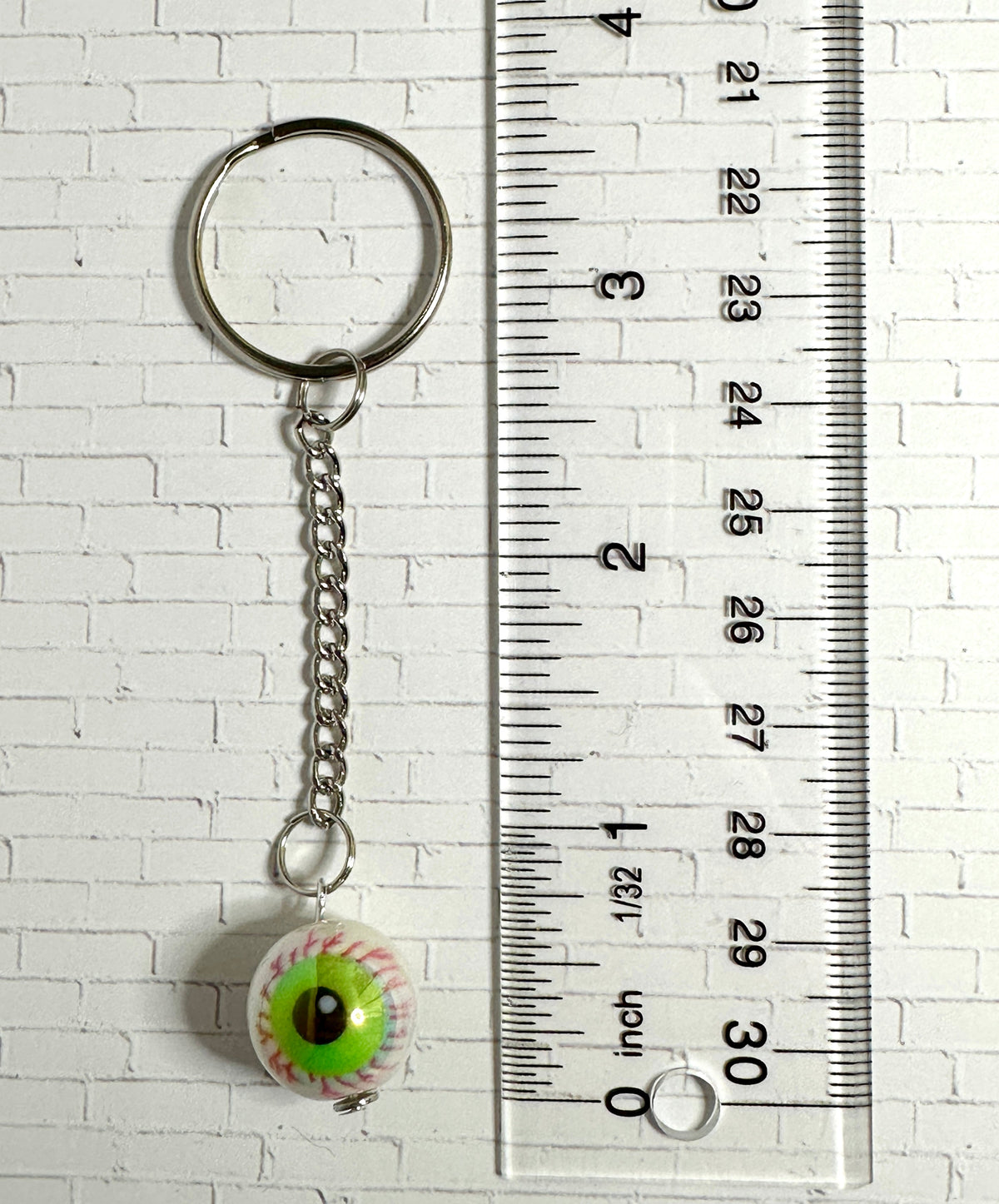 Bloody Eyeball Zipper Pull Keychain