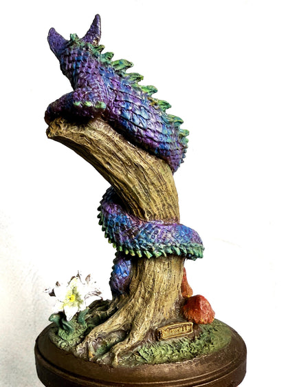 Tatzelwurm/ Dragon Cat Statue, Full Color Resin Sculpture