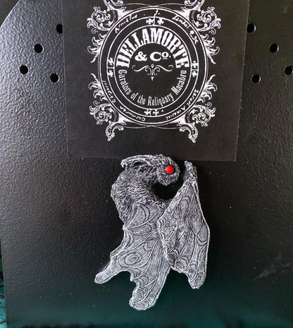 Mothman Magnet, Hand Painted Resin Sculpture | Cryptid Fantasy Decor