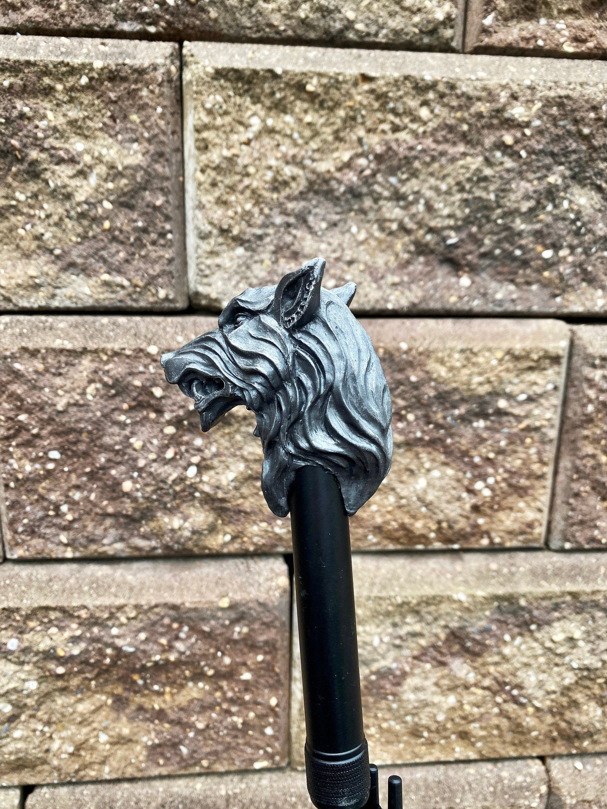 Wolf Head Umbrella, Hand Sculpted Resin | Medieval Gothic