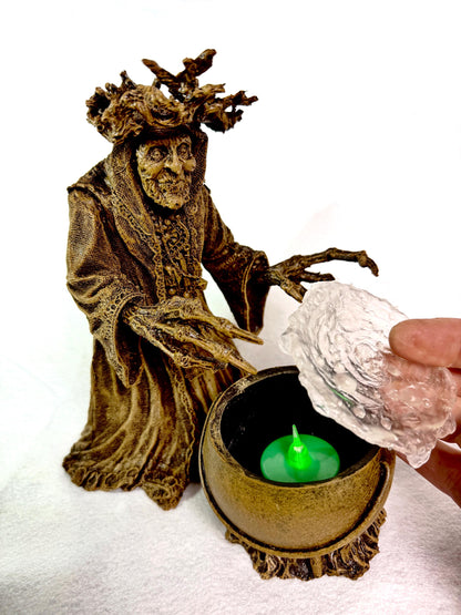Gryla the Witch Statue, Hand Painted Resin Sculpture | Rustic Folklore