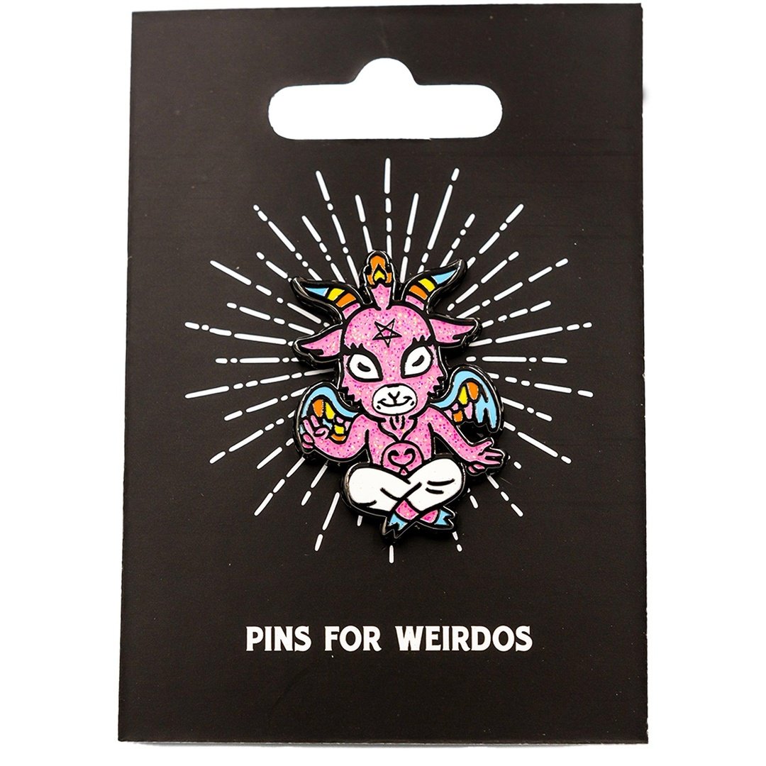 Cute and Baby Baphomet Socks and Pins Gift Pack