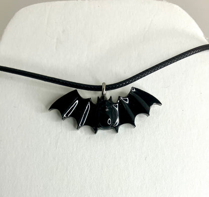 Handmade Resin Bat Pendant Necklaces