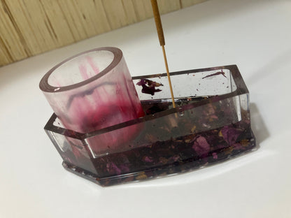 Resin Coffin Votive Holder & Incense Burner