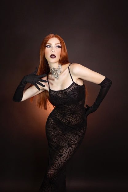 Widow’s Web Hourglass Maxi Dress