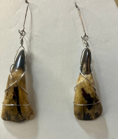 Water Buffalo Tooth Jewelry: Wire Wrapped Necklaces & Earrings