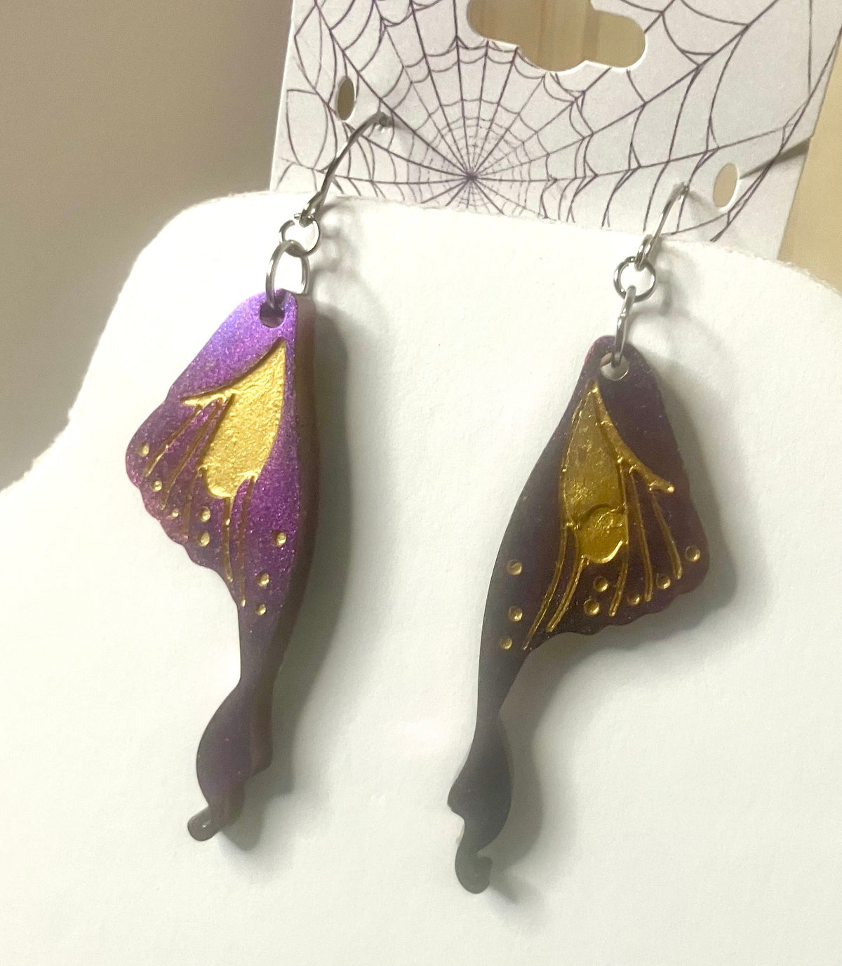 Resin Butterfly & Moth Wing Jewelry: Earrings & Necklaces