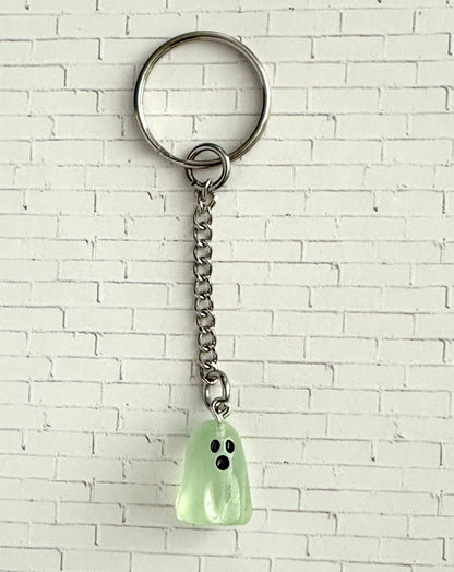 Glow in the Dark Ghost Zipper Pull/Bag Charm/Keychain for Halloween and Horror Fans