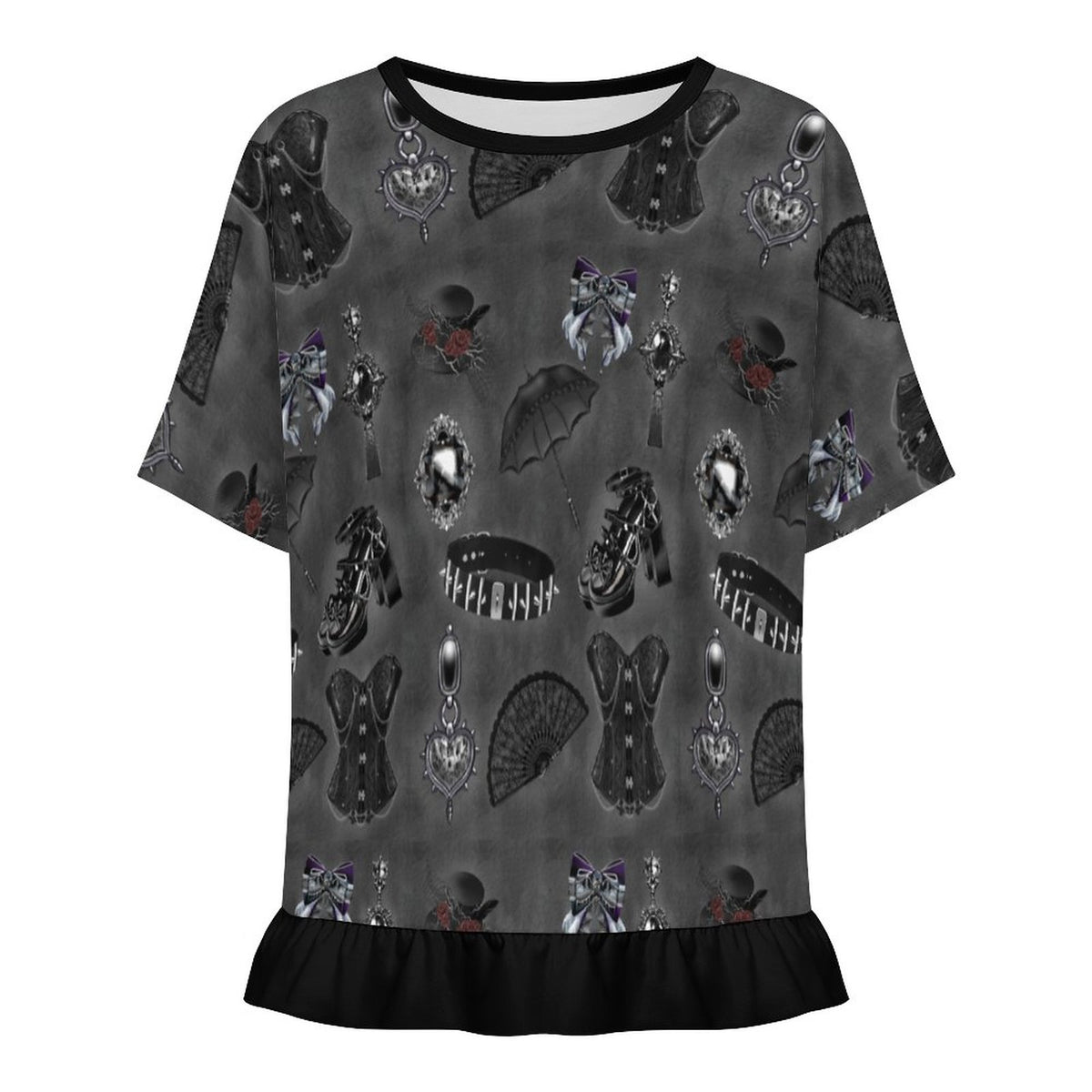 Midnight Heirloom Ruffle Play Tee - Shadow Threadz Crypt