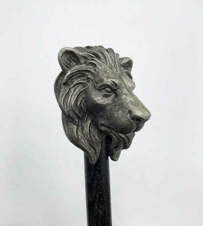 Lion Cane, Hand Sculpted Walking Stick | Medieval Gothic Cane