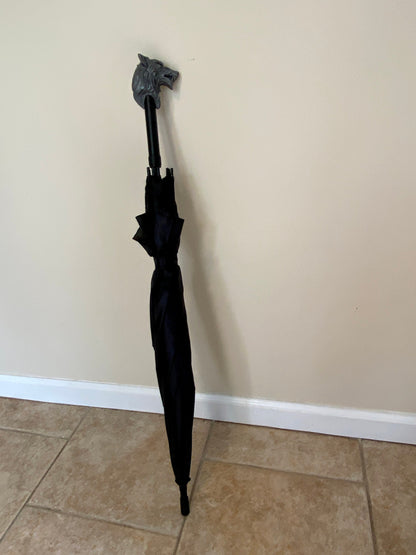 Wolf Head Umbrella, Hand Sculpted Resin | Medieval Gothic