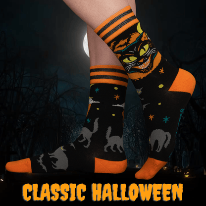 PREORDER Vintage Black Cat Crew Socks