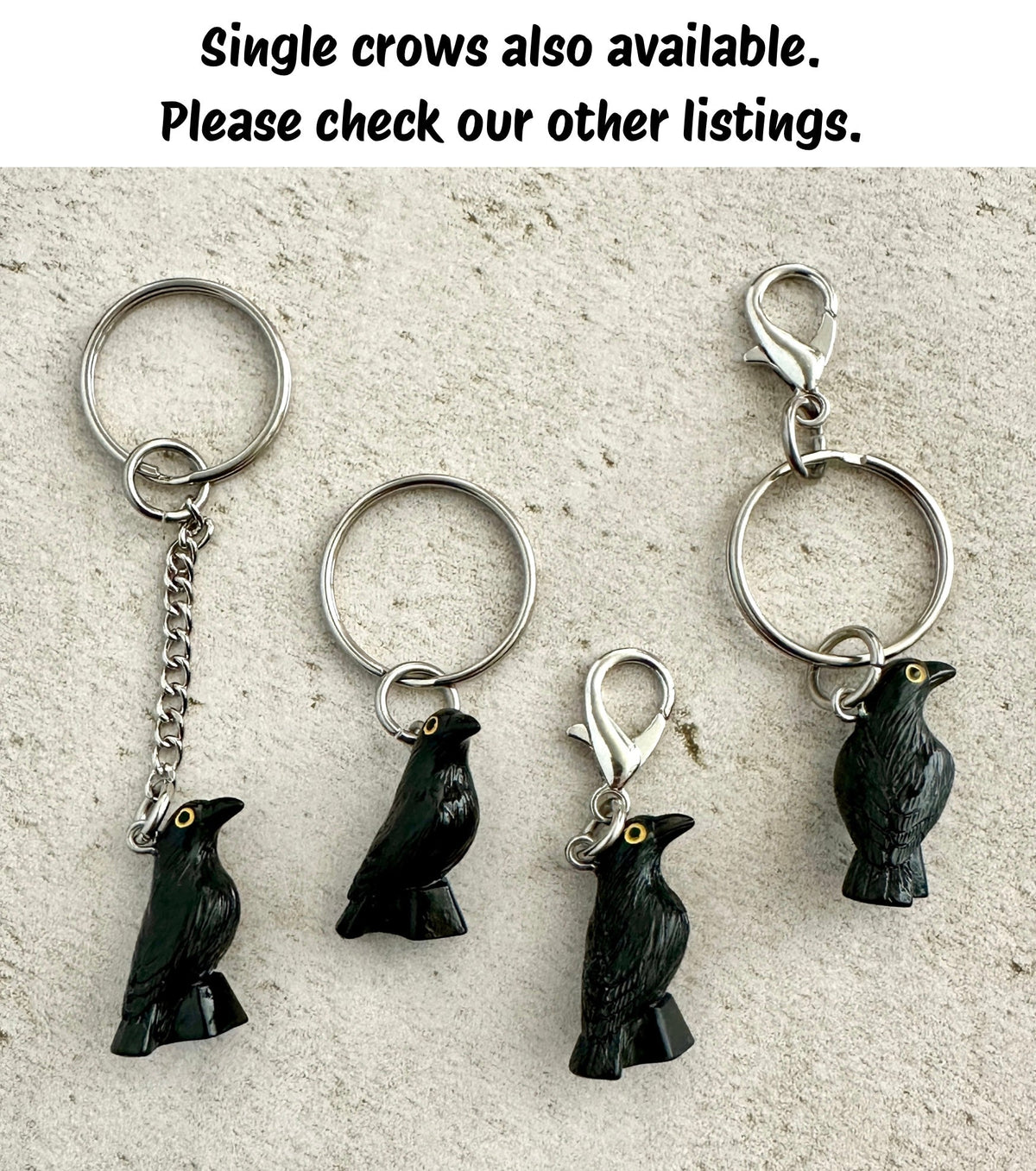 Murder of Crows Keychain – Goth Witchy Bag Charm for Horror Lovers, Witches & Halloween