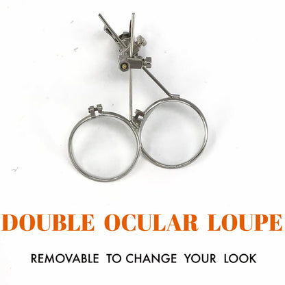 Mad Scientist - Steampunk Monocle with Magnifying Loupe – Victorian Eyepatch - neon pink, orange, green lenses