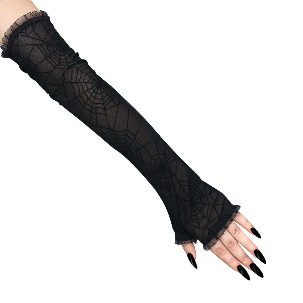 Web of Shadows Fingerless Gloves - Shadow Threadz Crypt