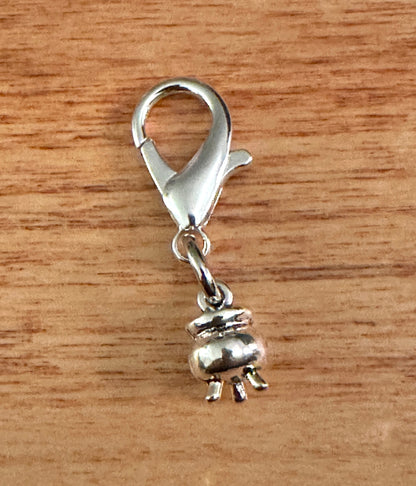 Mini Cauldron Keychain Charm – Witchy Zipper Pull Bag Charm