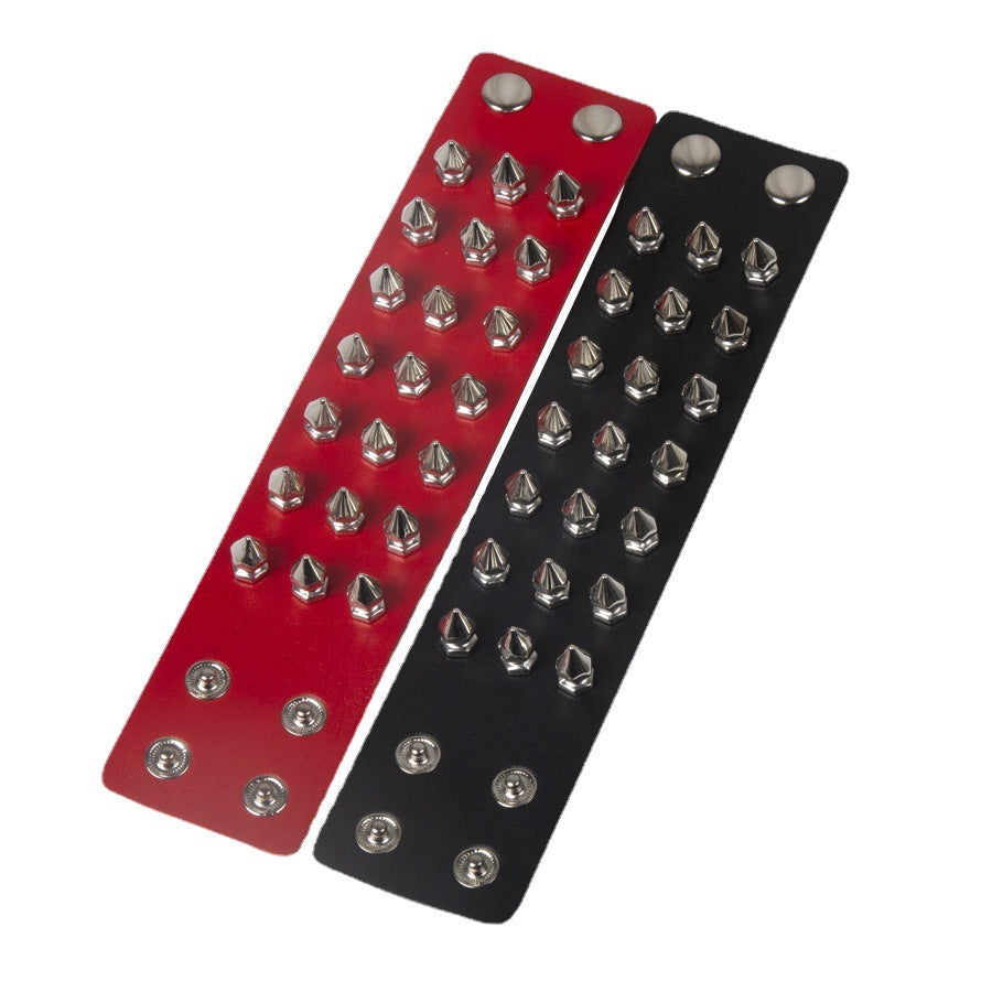 Deathspike Cuff Leather Bracelet - Shadow Threadz Crypt
