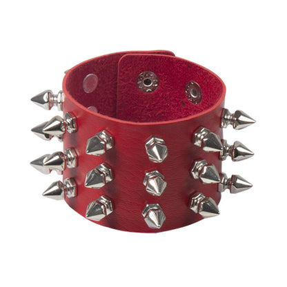 Deathspike Cuff Leather Bracelet - Shadow Threadz Crypt