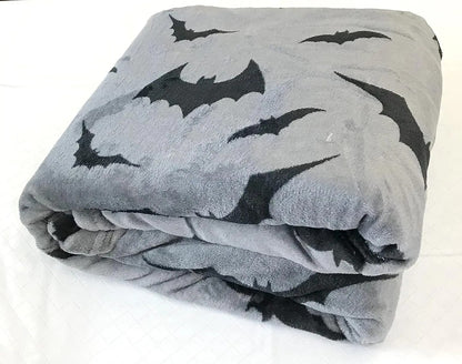 Twilight Veil Velvet Bat Flannel Blanket - Shadow Threadz Crypt