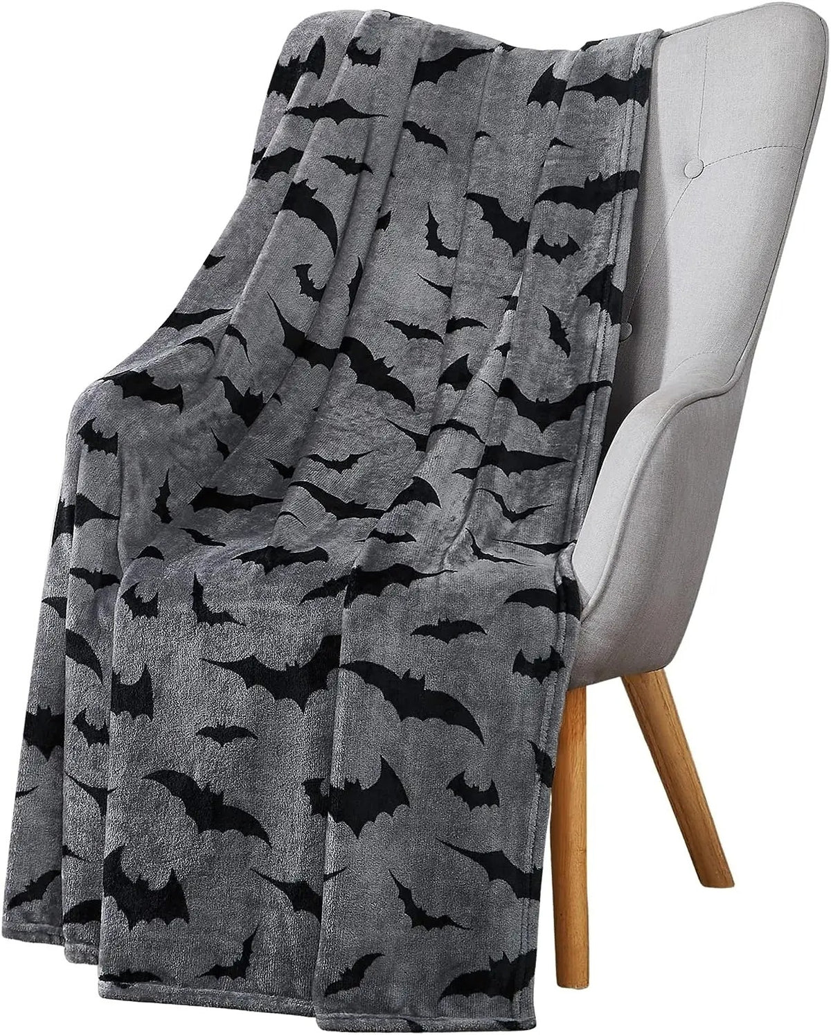 Twilight Veil Velvet Bat Flannel Blanket - Shadow Threadz Crypt