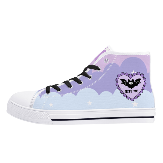 Bite Me Bat Heart Unisex High Tops