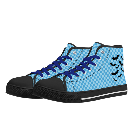 Batty Checkered Unisex Canvas High Tops