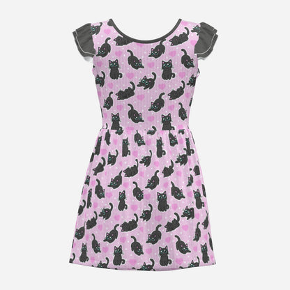 Midnight Meow Playsuit Dress