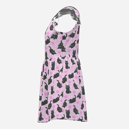 Midnight Meow Playsuit Dress