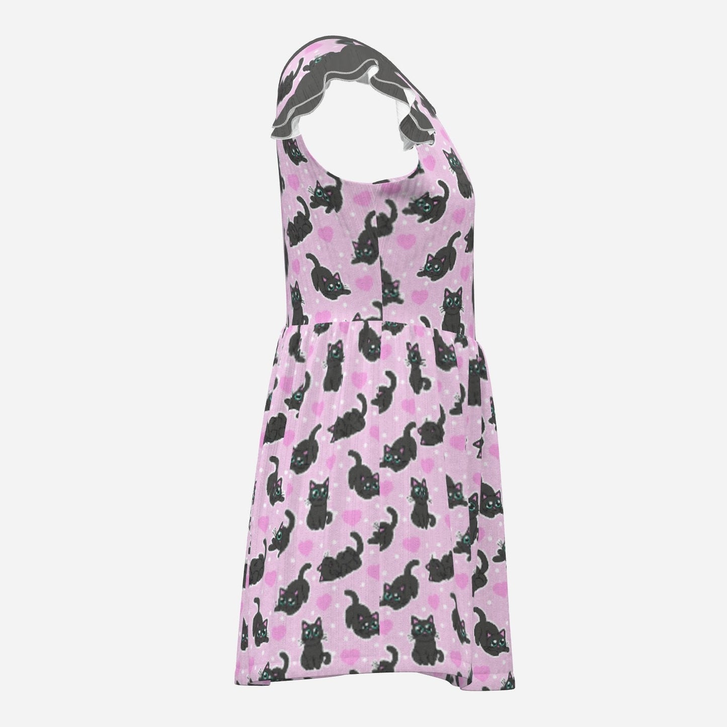 Midnight Meow Playsuit Dress
