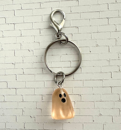 Glow in the Dark Ghost Zipper Pull/Bag Charm/Keychain for Halloween and Horror Fans
