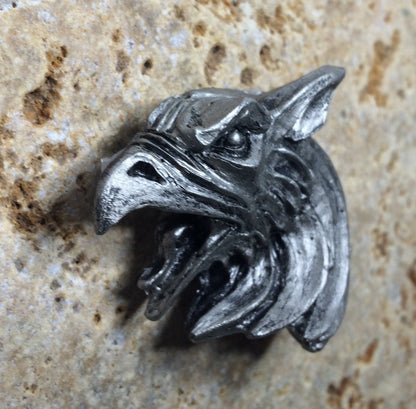 Griffin Magnet, Hand Painted Resin Sculpture | Mythic Fantasy Decor