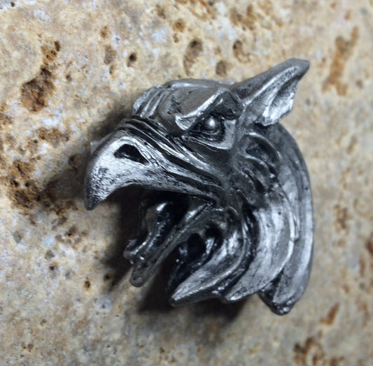 Griffin Magnet, Hand Painted Resin Sculpture | Mythic Fantasy Decor