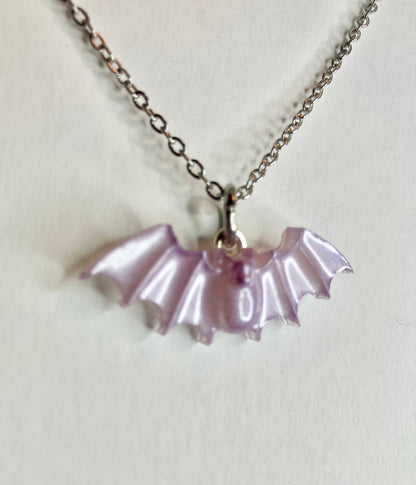 Handmade Resin Bat Pendant Necklaces