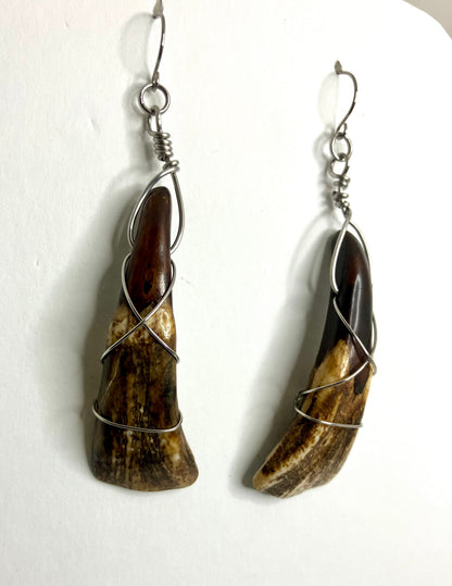 Water Buffalo Tooth Jewelry: Wire Wrapped Necklaces & Earrings