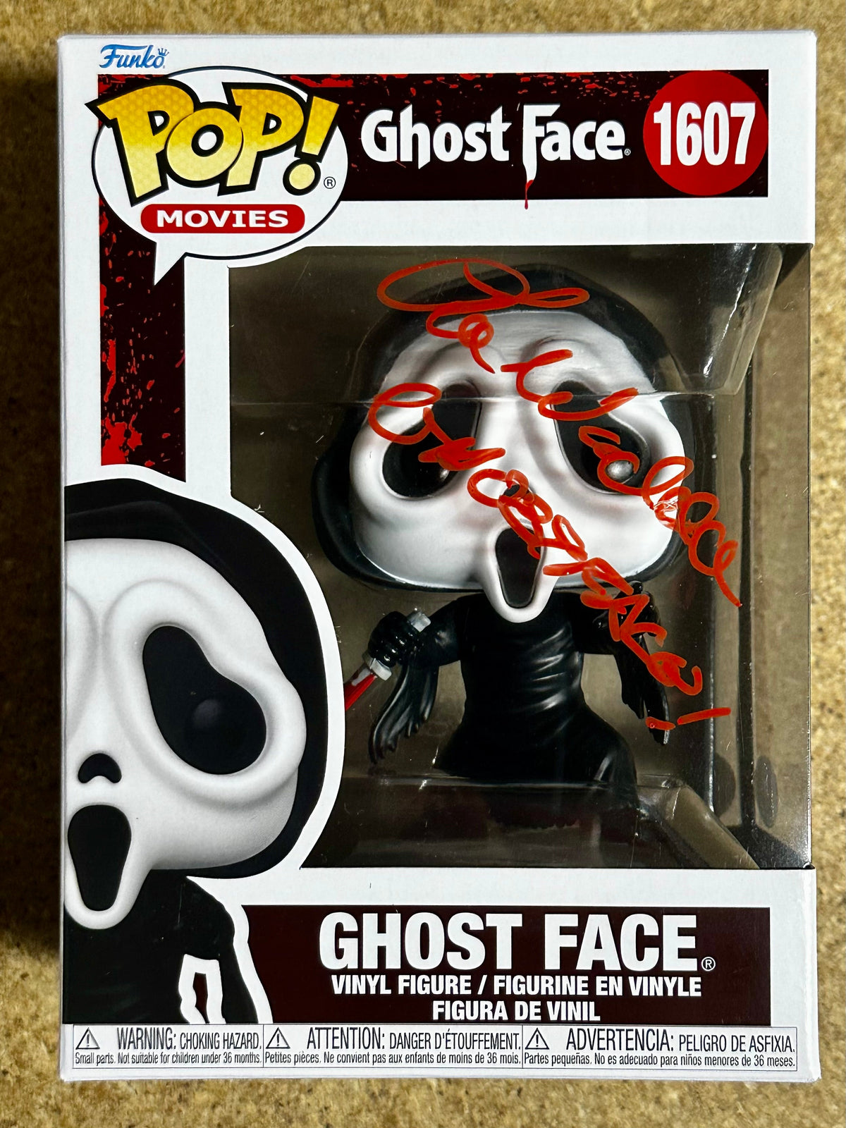 Rex Lee Waddell Jr Signed Ghost Face Scream 2024 Funko Pop! #1607 With JSA COA